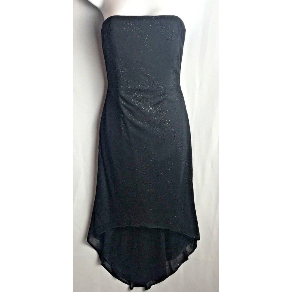 Jessica McClintock Gunne Sax Gown 90s Y2K Prom Dress Jrs 3 Black Gothic Vampy